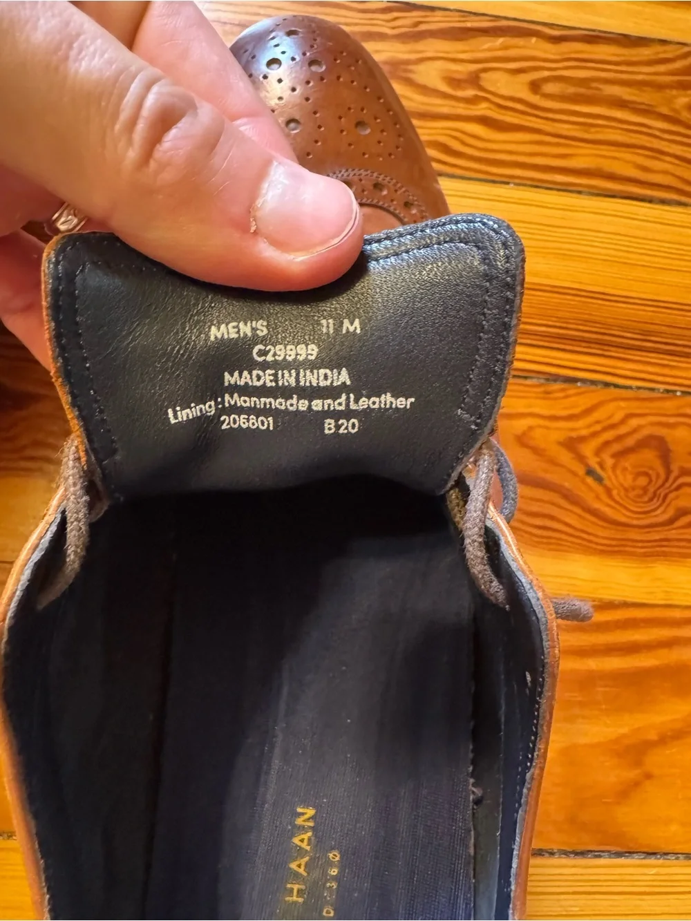 Cole Haan Brown Leather Wingtip Oxfords